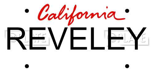 REVELEY California License Plate