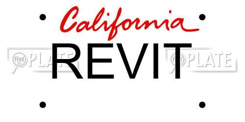 REVIT California License Plate