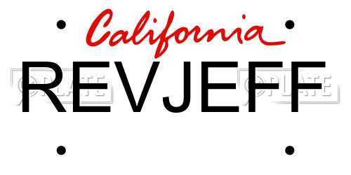 REVJEFF California License Plate