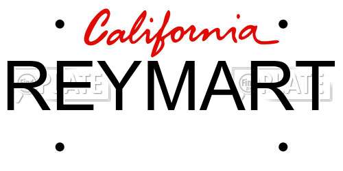 REYMART California License Plate