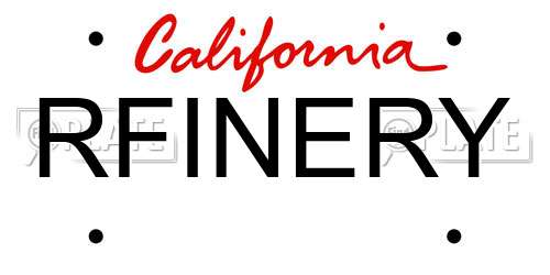 RFINERY California License Plate