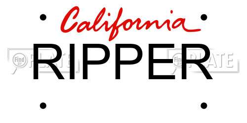 RIPPER California License Plate