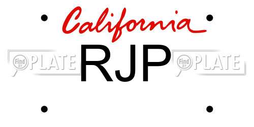 RJP California License Plate