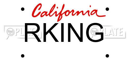 RKING California License Plate