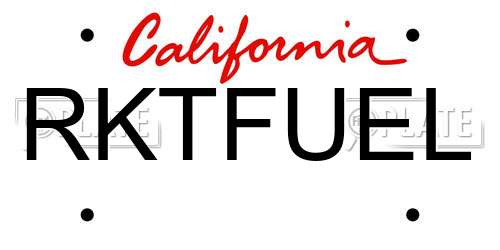 RKTFUEL California License Plate