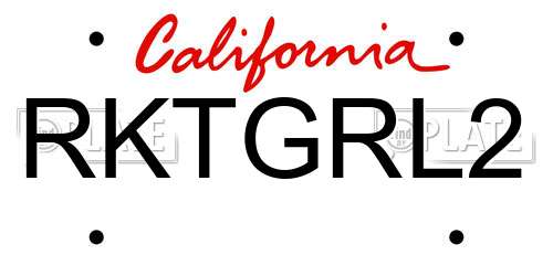 RKTGRL2 California License Plate