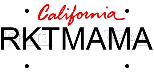 RKTMAMA California License Plate