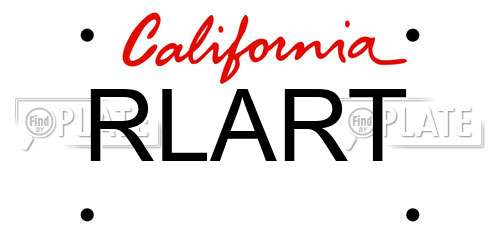 RLART California License Plate