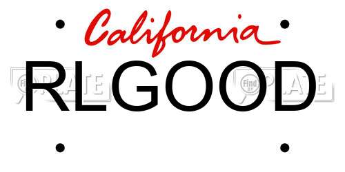 RLGOOD California License Plate