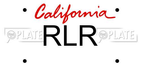 RLR California License Plate