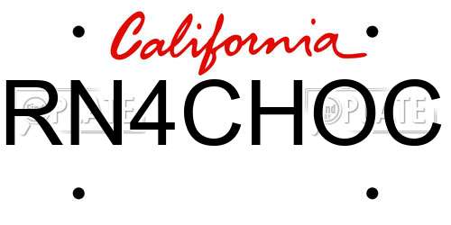 RN4CHOC California License Plate
