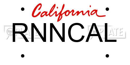 RNNCAL California License Plate
