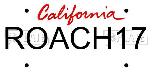 ROACH17 California License Plate