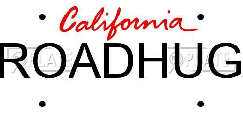 ROADHUG California License Plate