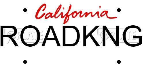 ROADKNG California License Plate