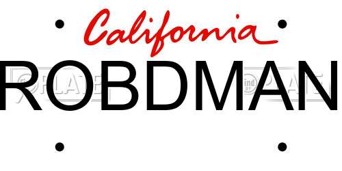 ROBDMAN California License Plate