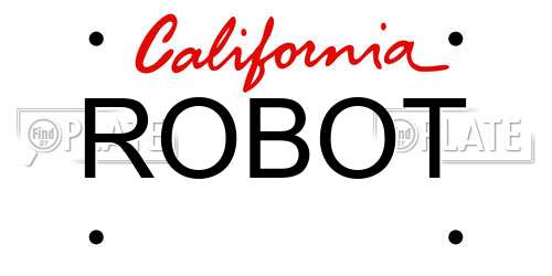 ROBOT California License Plate