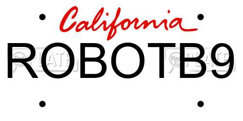 ROBOTB9 California License Plate