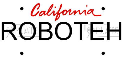ROBOTEH California License Plate