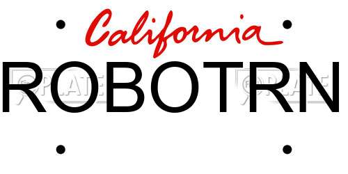ROBOTRN California License Plate