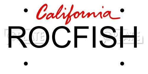 ROCFISH California License Plate