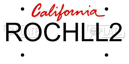 ROCHLL2 California License Plate