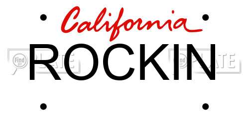 ROCKIN California License Plate