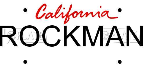ROCKMAN California License Plate