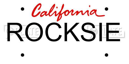 ROCKSIE California License Plate