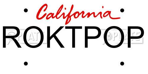 ROKTPOP California License Plate