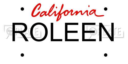 ROLEEN California License Plate