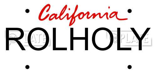 ROLHOLY California License Plate