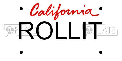 ROLLIT California License Plate