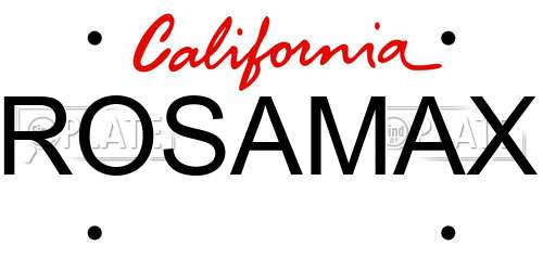 ROSAMAX California License Plate