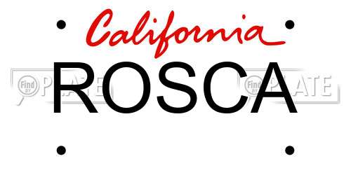 ROSCA California License Plate