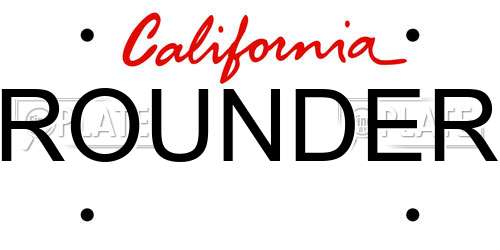 ROUNDER California License Plate