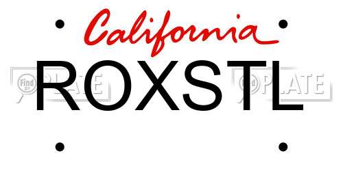 ROXSTL California License Plate