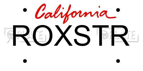 ROXSTR California License Plate