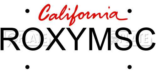 ROXYMSC California License Plate
