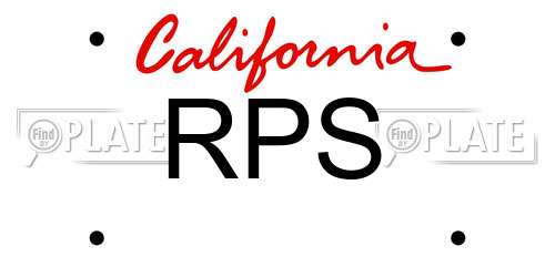 RPS California License Plate
