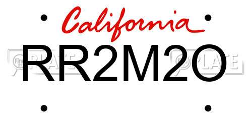 RR2M2O California License Plate