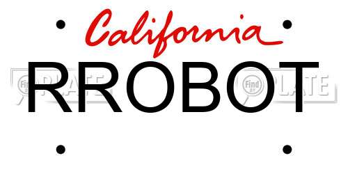 RROBOT California License Plate