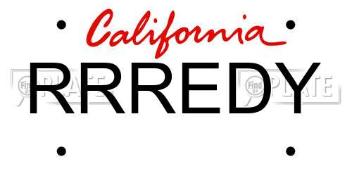 RRREDY California License Plate