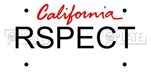 RSPECT California License Plate