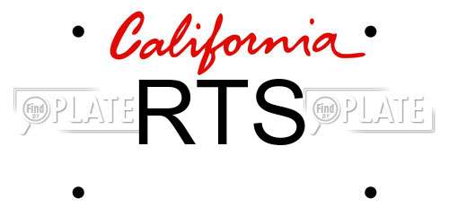 RTS California License Plate