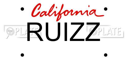 RUIZZ California License Plate