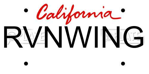 RVNWING California License Plate