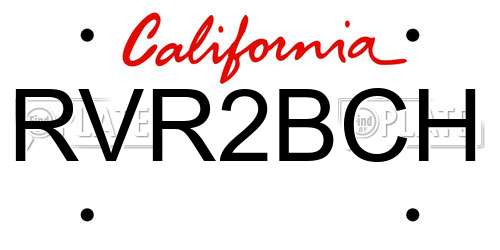 RVR2BCH California License Plate
