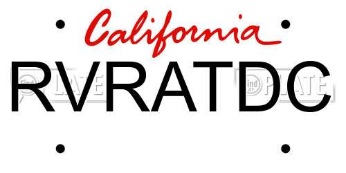 RVRATDC California License Plate