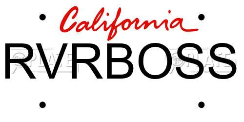 RVRBOSS California License Plate